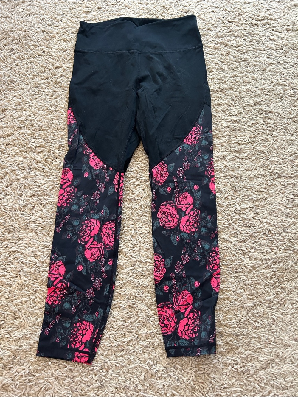 Zyia Floral Leggings with Pockets size 8-10